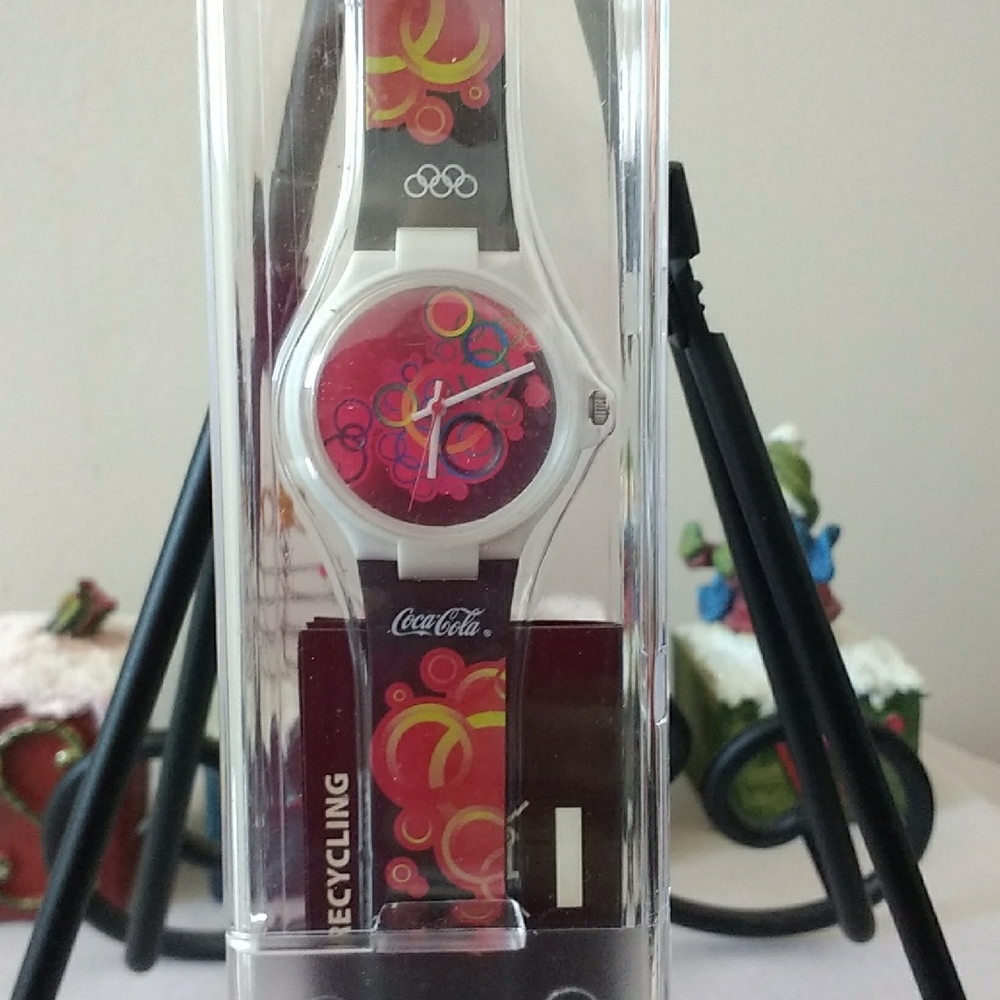 Vintage Coca-Cola Olympics Vibrant Watch NWOT